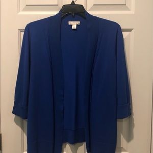 CJ Banks Royal Blue Cardigan Sweater Size 1X